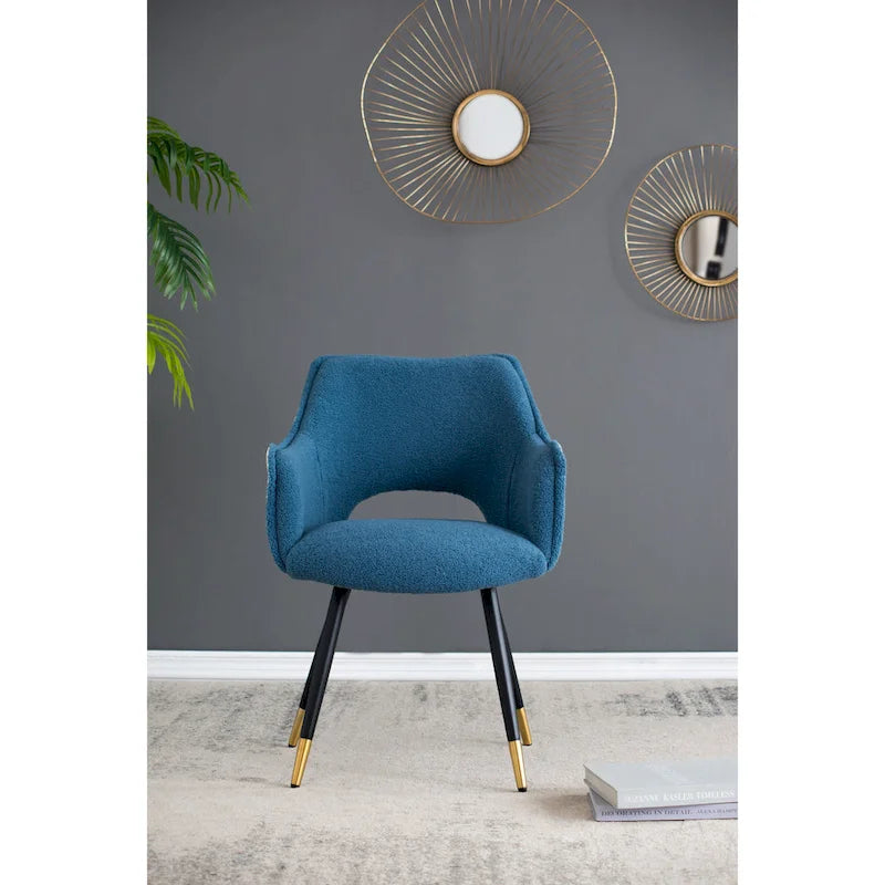 Blue Two-Tone Modern Accent Chair for 1 Person