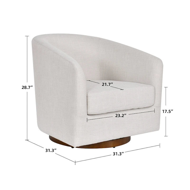 Modern 31  W Swivel Accent Chair Barrel Chair