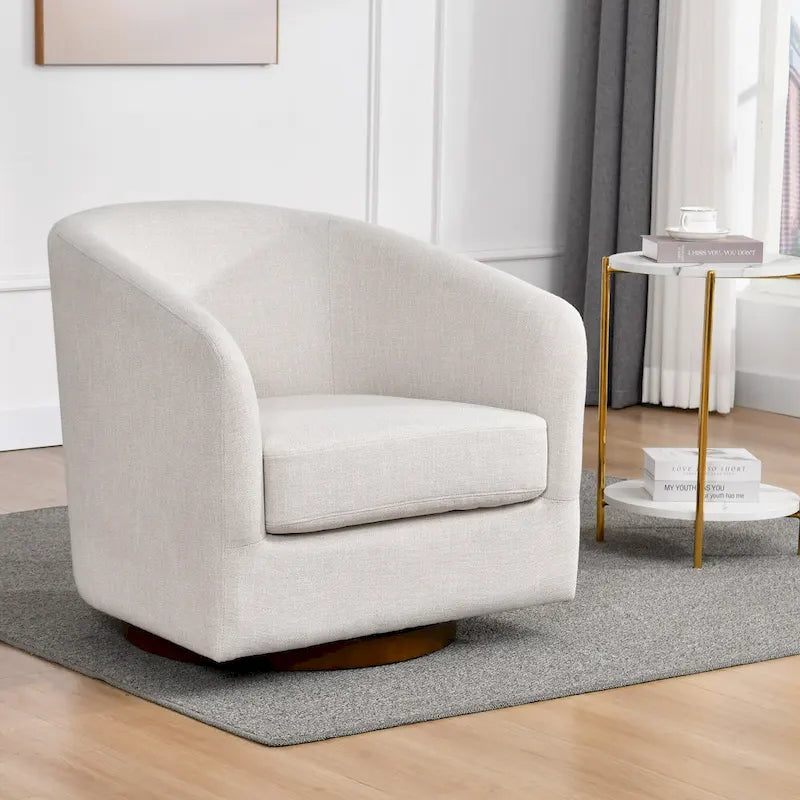 Modern 31  W Swivel Accent Chair Barrel Chair