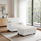Oversized Chaise Longue Accent Chair with Ottoman