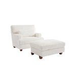 Oversized Chaise Longue Accent Chair with Ottoman