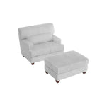 Oversized Chaise Longue Accent Chair with Ottoman