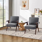 Set of 2 Upholstered Accent Chair for Living Room, Bedroom