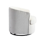 Upholstered Swivel Barrel Armchair - Single Seat