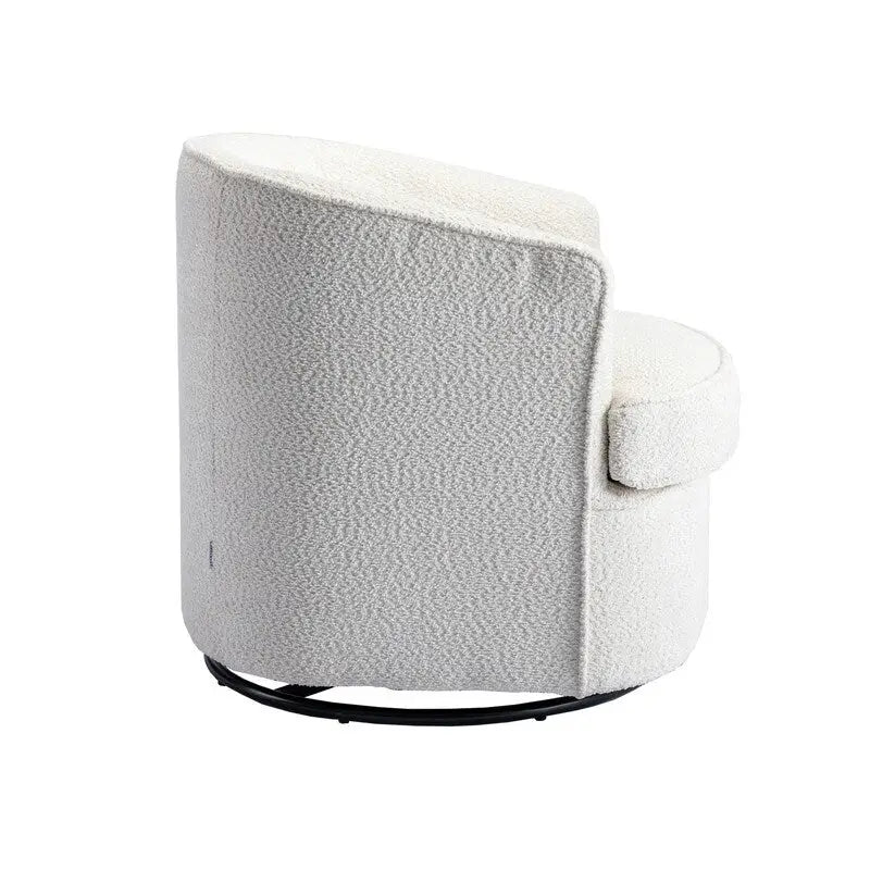 Upholstered Swivel Barrel Armchair - Single Seat