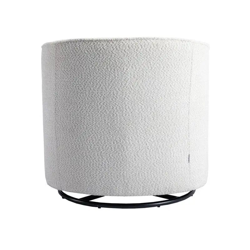 Upholstered Swivel Barrel Armchair - Single Seat