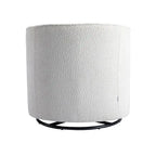Upholstered Swivel Barrel Armchair - Single Seat