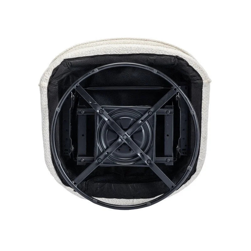 Upholstered Swivel Barrel Armchair - Single Seat