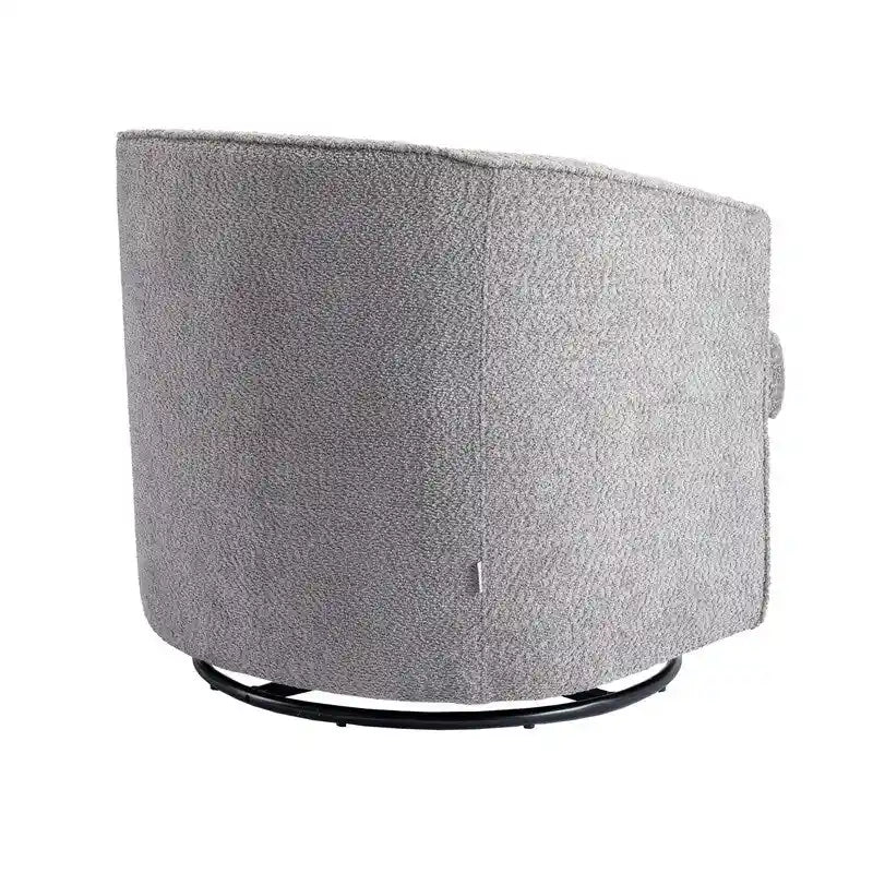 Upholstered Swivel Barrel Armchair - Single Seat