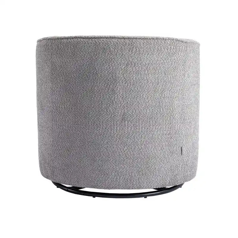 Upholstered Swivel Barrel Armchair - Single Seat