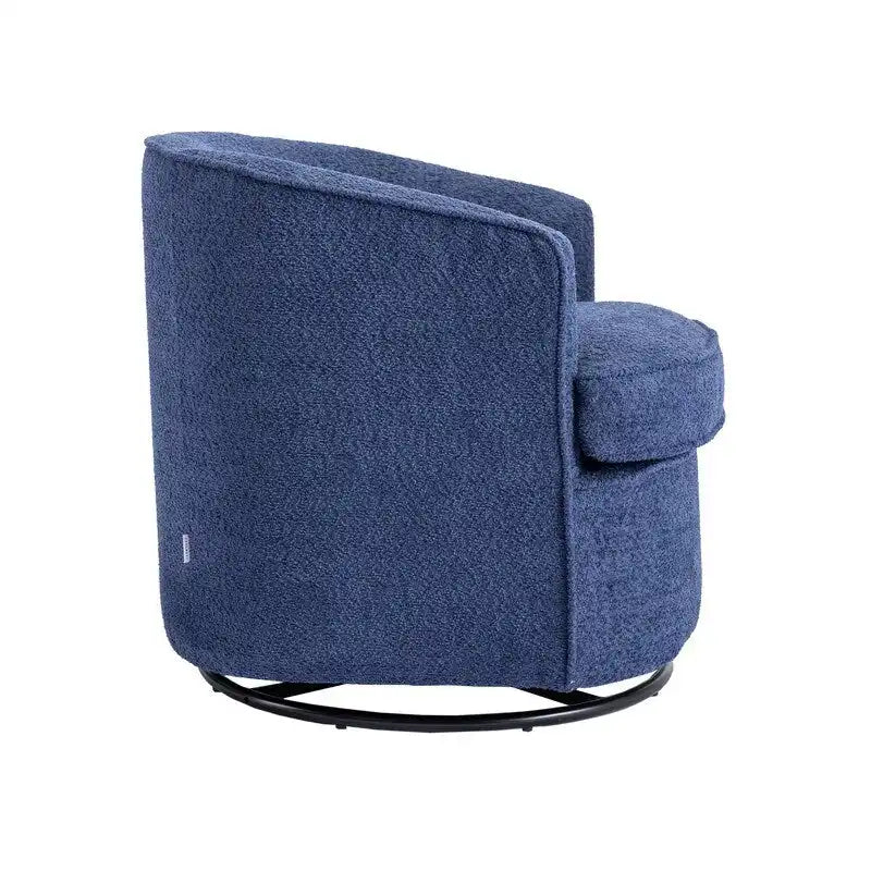 Upholstered Swivel Barrel Armchair - Single Seat