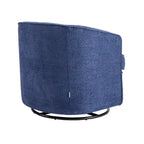 Upholstered Swivel Barrel Armchair - Single Seat