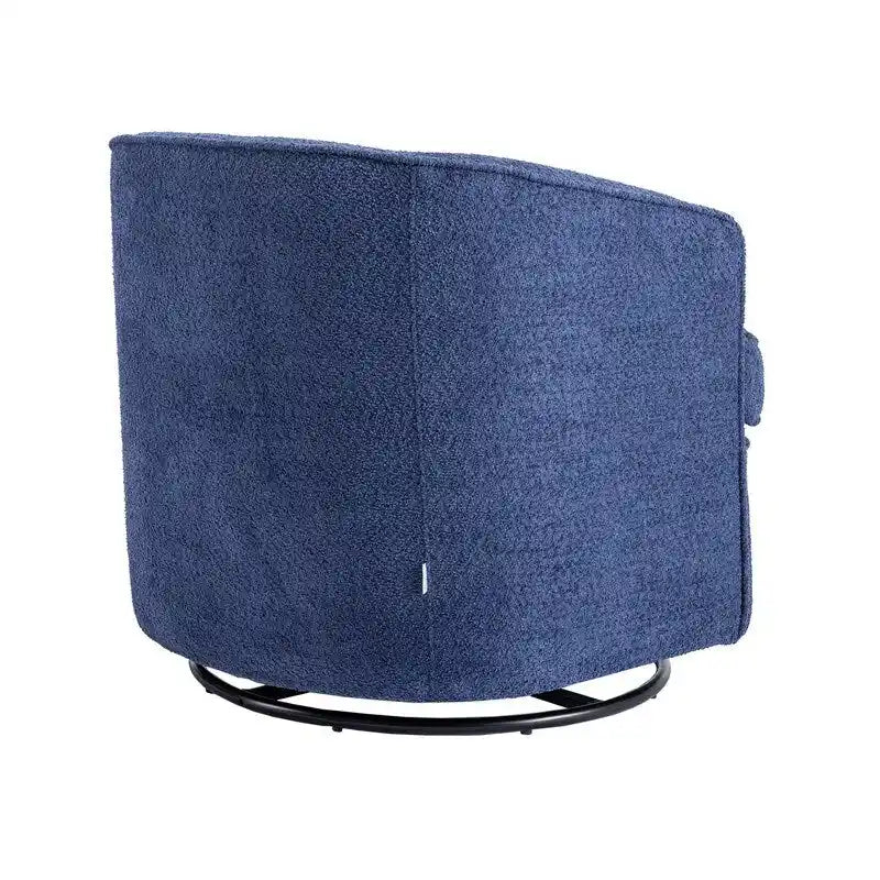 Upholstered Swivel Barrel Armchair - Single Seat