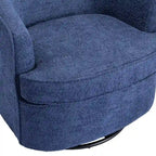 Upholstered Swivel Barrel Armchair - Single Seat