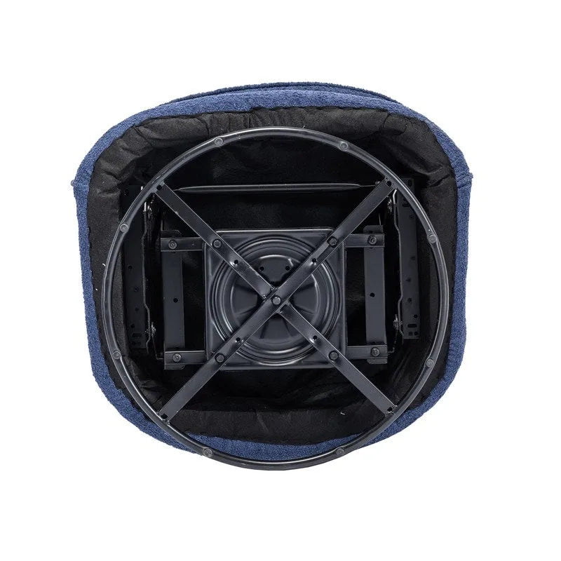 Upholstered Swivel Barrel Armchair - Single Seat