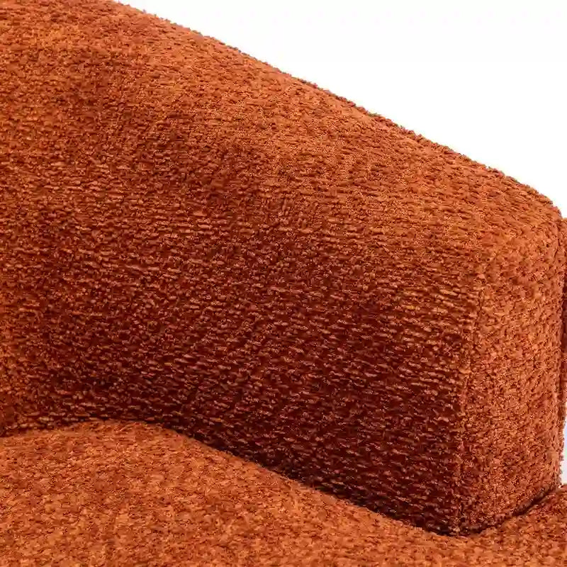Upholstered Swivel Barrel Armchair - Single Seat