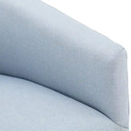 Skirted Fabric Swivel Accent Chair - Linen/Sky Blue - Single Seat