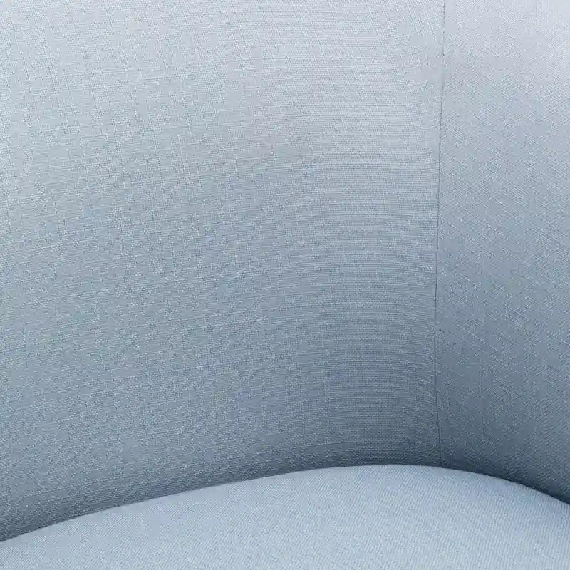 Skirted Fabric Swivel Accent Chair - Linen/Sky Blue - Single Seat