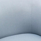 Skirted Fabric Swivel Accent Chair - Linen/Sky Blue - Single Seat