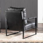 Microfiber Upholstery Metal Arms Chair