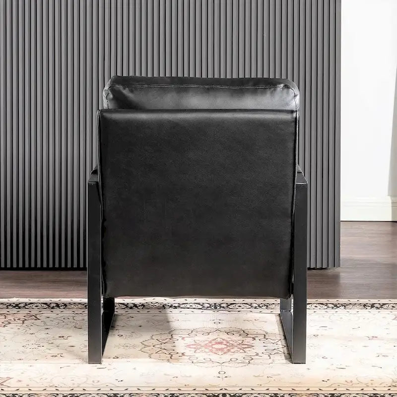 Microfiber Upholstery Metal Arms Chair