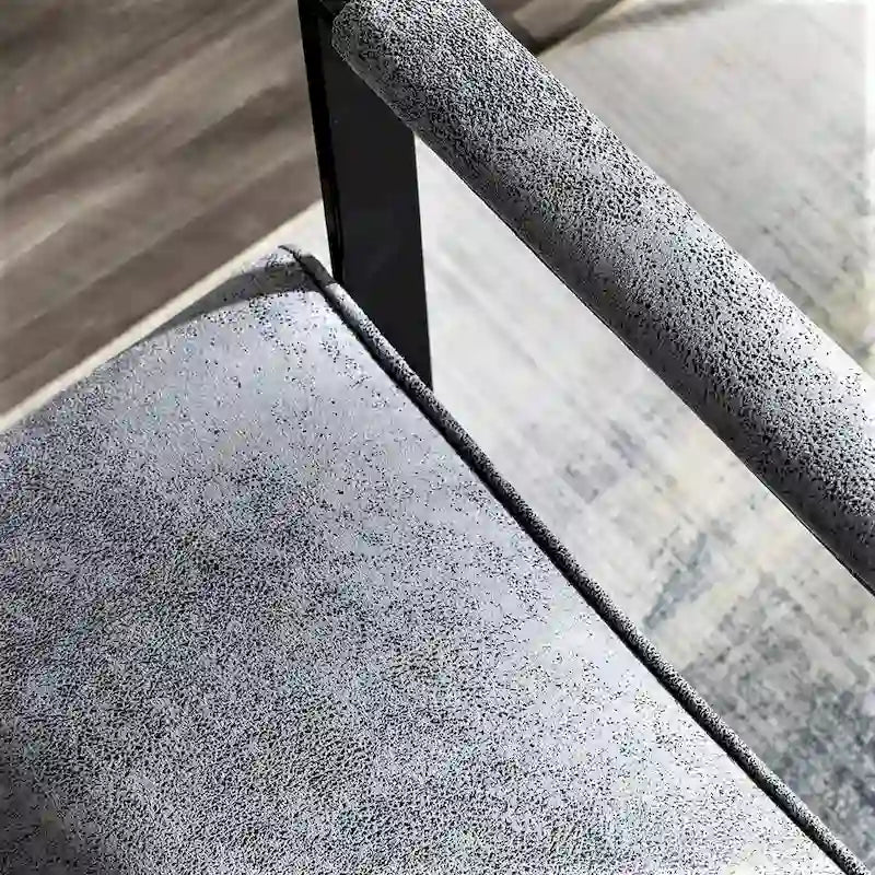 Microfiber Upholstery Metal Arms Chair