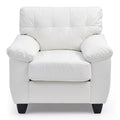Faux Leather Tufted Accent Chair