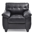Faux Leather Tufted Accent Chair