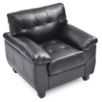 Faux Leather Tufted Accent Chair
