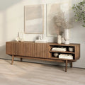 TV Stand Console Fits TV's up to 65 in. with Wood Legs in Mid Century Modern Scandinavian Design