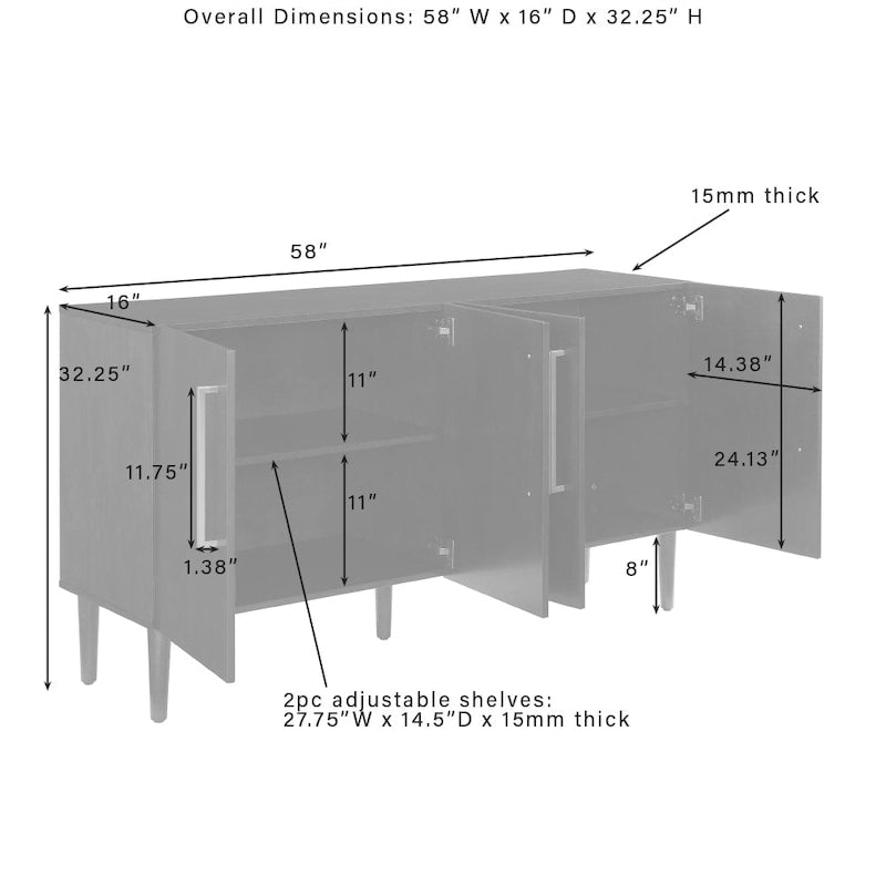 Sideboard - 62 x 19 x 8
