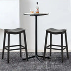 Set of 2 Saddle Bar Stools Bar Height Kitchen Chairs w/ Rubber