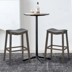 Set of 2 Saddle Bar Stools Bar Height Kitchen Chairs w/ Rubber