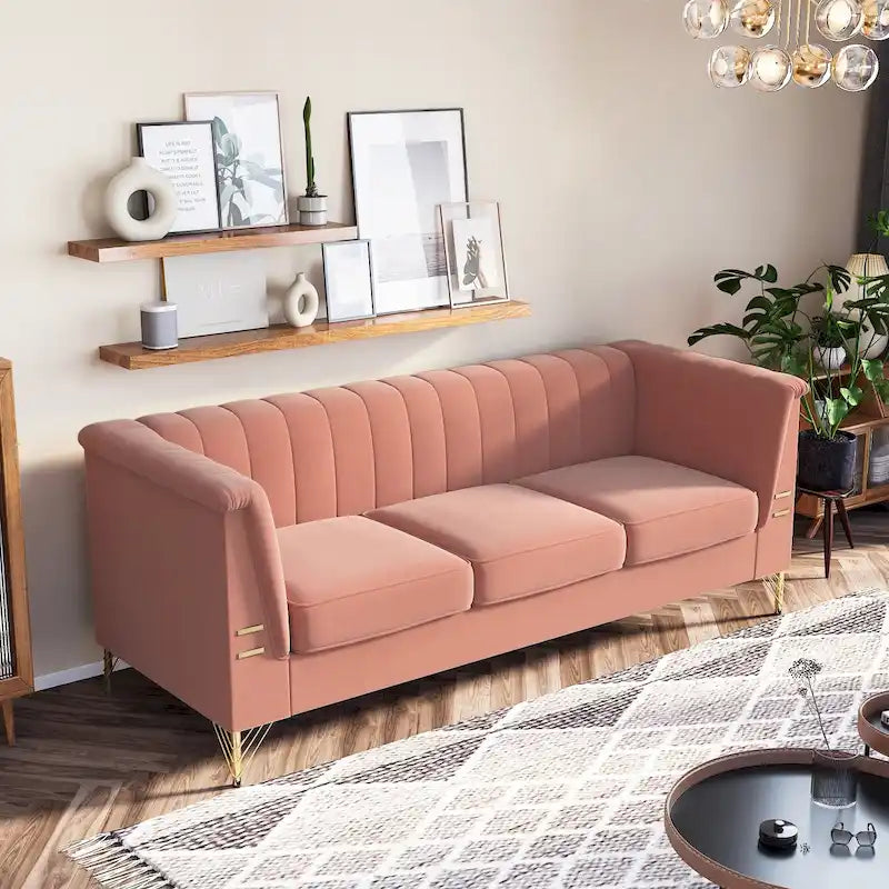 82.67  W Velvet Sofa