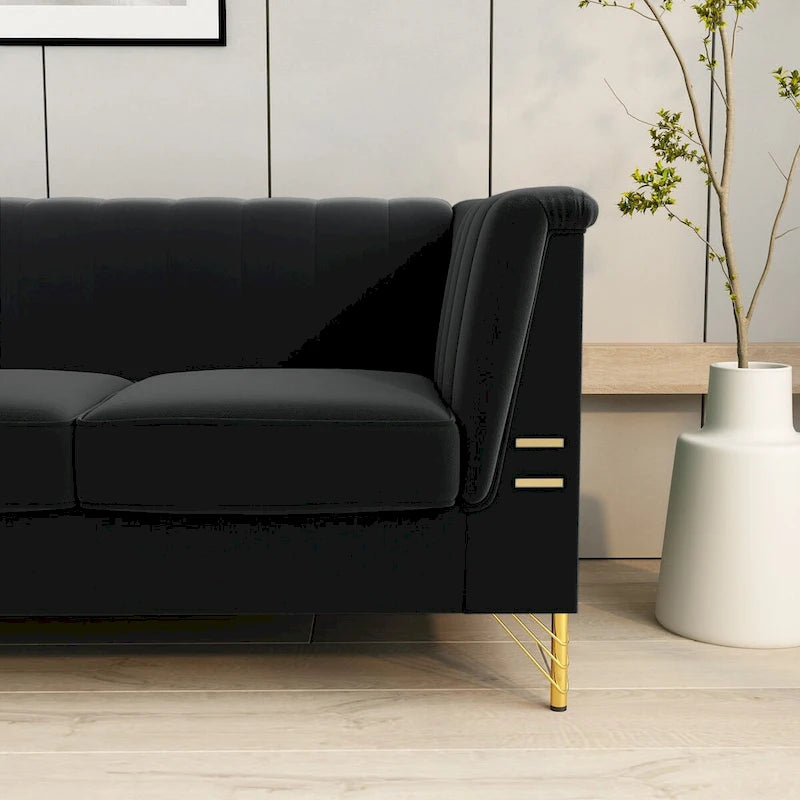 82.67  W Velvet Sofa