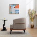 Modern Two-tone Barrel Fabric Chair