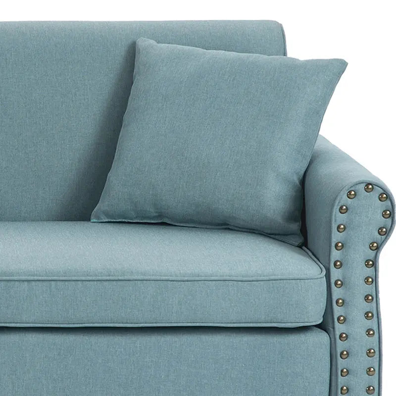 73  Sofa with Nailhead Trim Rolled Arms