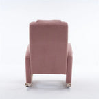 Ergonomic Fabric Nursery Rocking Chair With Adjustable Footrest