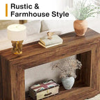 Rustic Console Sofa Table for Entryway, Hallway, Living Room - 47.24  W x 32.8  H x 11.81  D