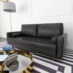 70  Faux Leather Sofa