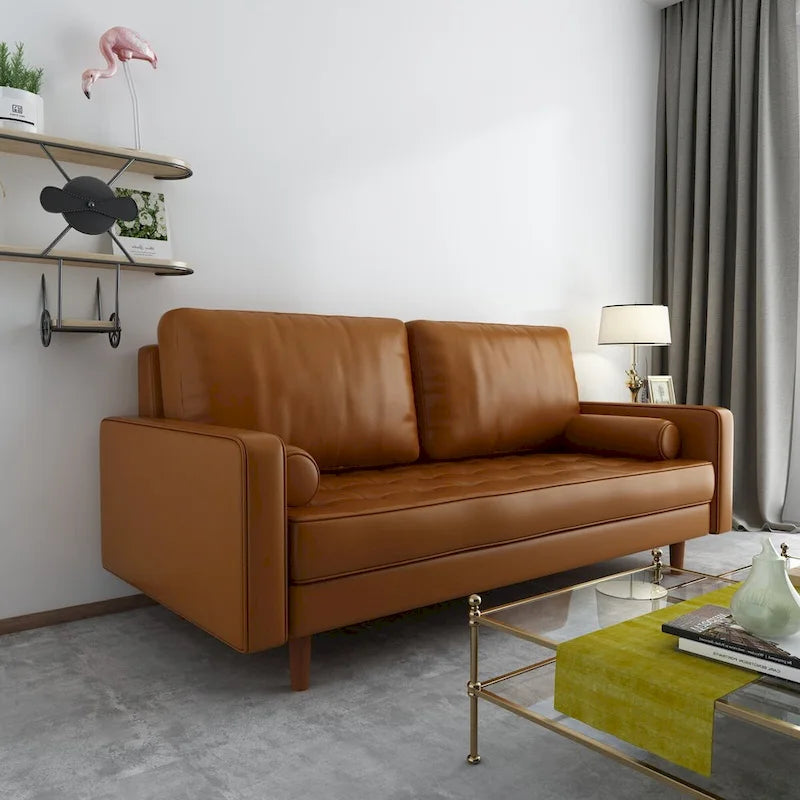 Aisha 70  Faux Leather Sofa