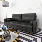 70  Faux Leather Sofa