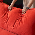 Modular Sectional Sofa Couch, Velvet 3 or 4 Seater Sofa, Minimalist Style Comfy Sofa Couch for Living Room Apartment