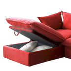 Modular Sectional Sofa Couch, Velvet 3 or 4 Seater Sofa, Minimalist Style Comfy Sofa Couch for Living Room Apartment