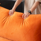 Modular Sectional Sofa Couch, Velvet 3 or 4 Seater Sofa, Minimalist Style Comfy Sofa Couch for Living Room Apartment